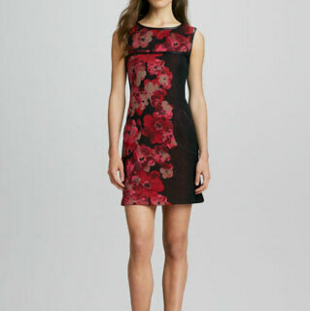 Gorgeous Floral dress with leather piping